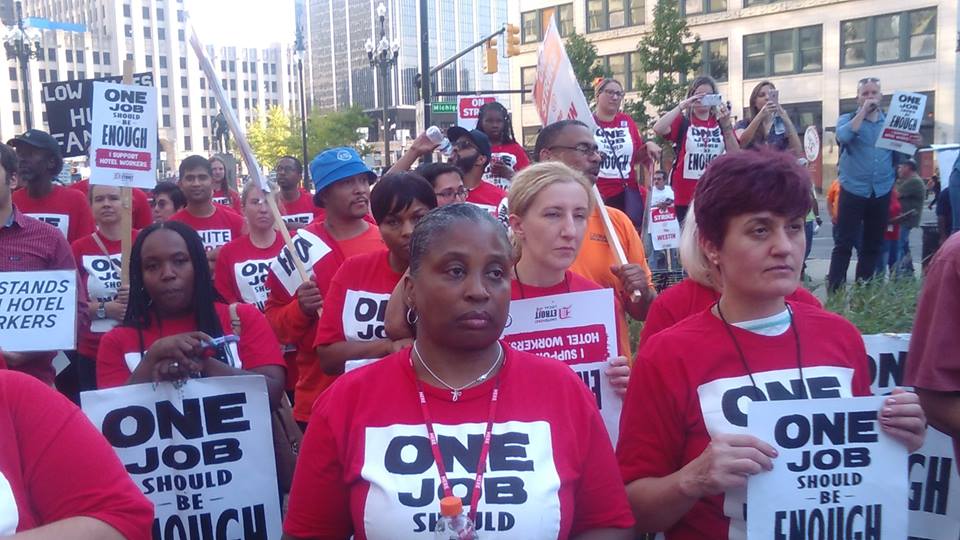 Detroit Unite Here on Strike at the Westin Book Cadillac Hotel