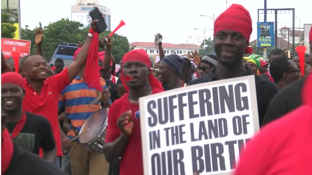 Youth demonstrations in Ghana